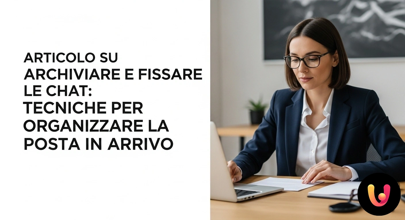 Come Fissare e Archiviare Chat per Organizzare la Posta in Arrivo Interfaccia di un'app di chat che mostra una conversazione fissata in alto e un'altra spostata nella sezione archivio.