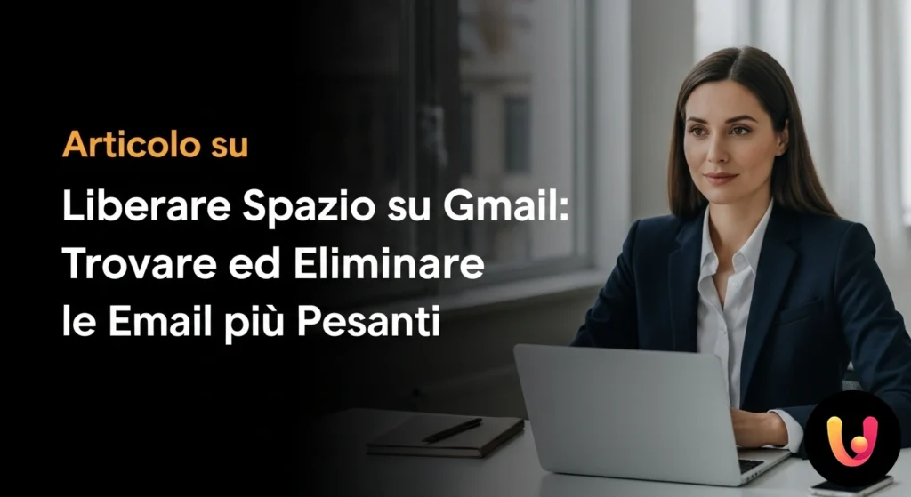 Interfață Gmail cu filtre de căutare pentru identificarea emailurilor cu atașamente de mari dimensiuni de eliminat.