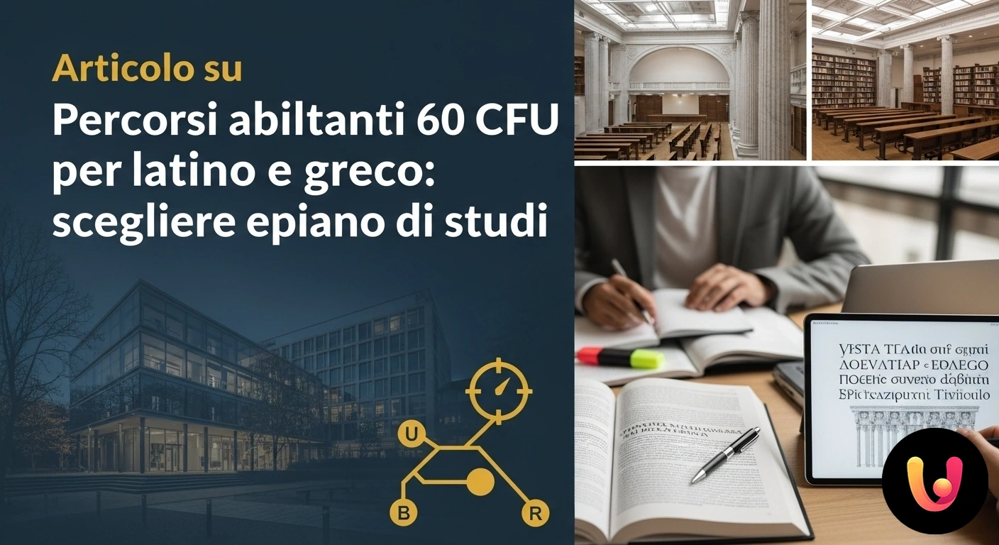 Percorsi 60 CFU Latino e Greco: Guida a scelta ateneo e piano
