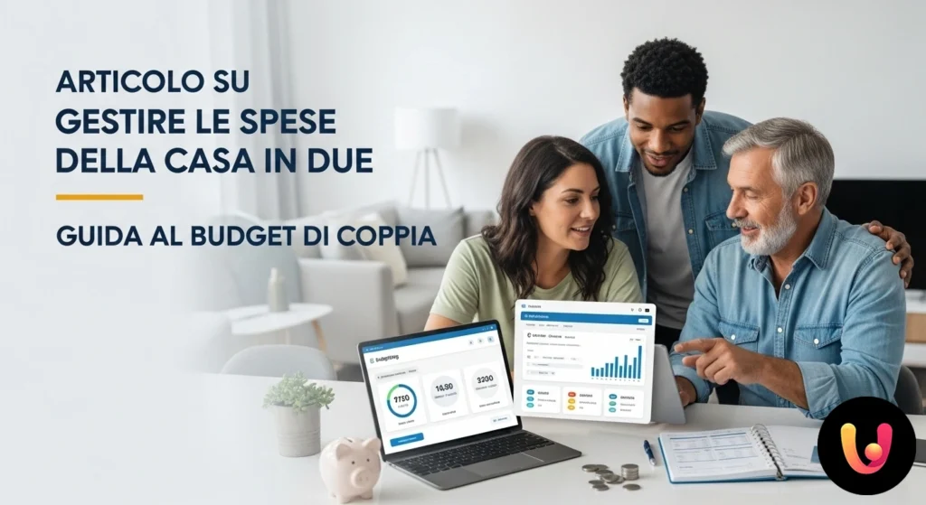 Couples Budgeting: A Guide to Splitting Expenses Without Fighting Couple sitting at a table reviewing financial documents and using a calculator to plan their household budget.