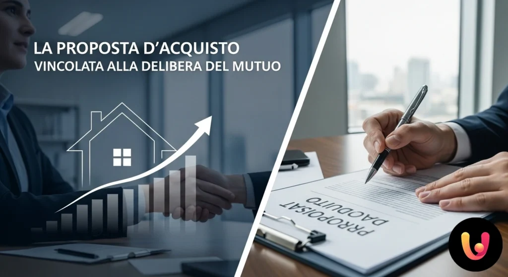 Manos firmando una oferta de compra inmobiliaria sobre un escritorio, con las llaves de la nueva casa al lado.