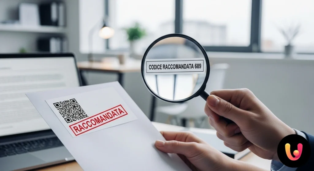 Aviso de entrega de uma carta registada com o código de identificação 689 em destaque.