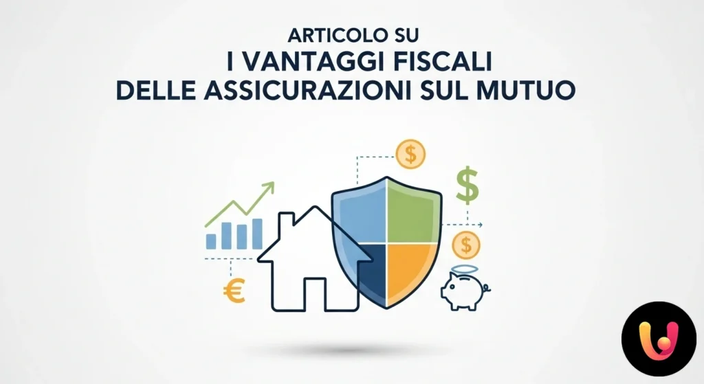 Modell eines Hauses neben einem Versicherungspolicendokument und einem Taschenrechner, die die Berechnung der Vorteile symbolisieren.