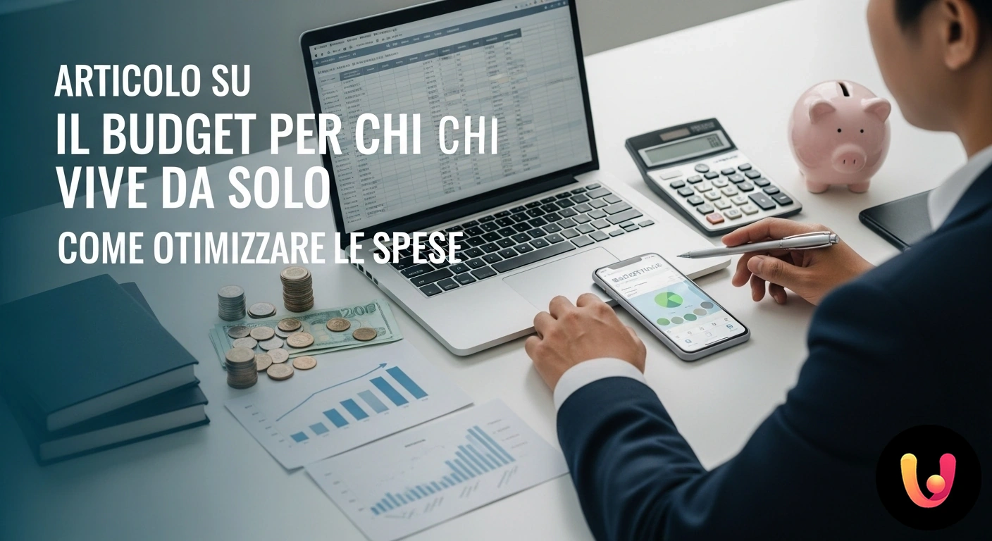 Guida al budget per chi vive da solo: ottimizza le spese Persona alla scrivania che pianifica il budget personale usando un computer, una calcolatrice e analizzando documenti.
