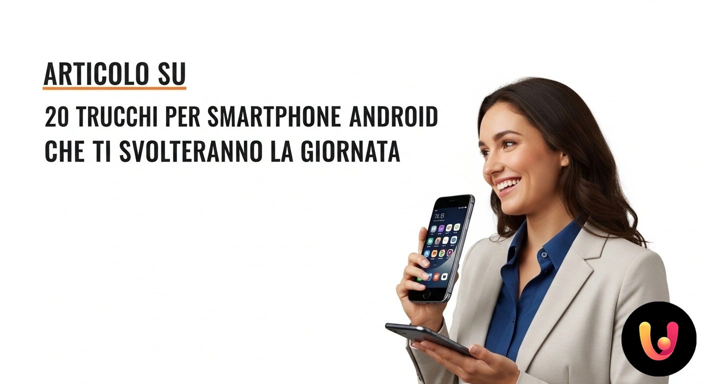 20 Trucchi per Smartphone Android: ottimizza il tuo dispositivo Primo piano di mani che interagiscono con la schermata di uno smartphone android, mostrando opzioni di personalizzazione avan
