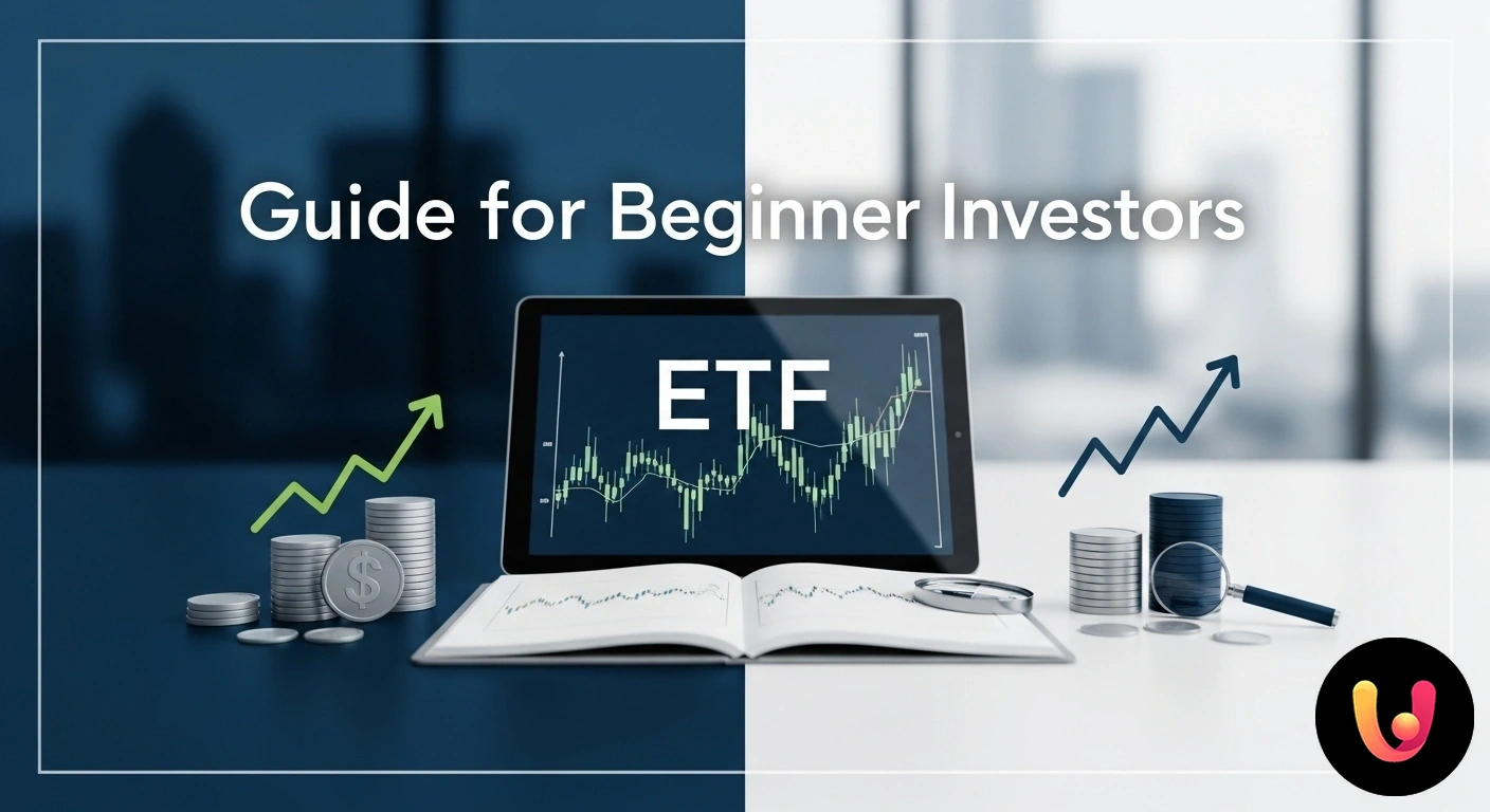 Guida agli ETF per principianti: impara a diversificare i tuoi investimenti. Paniere di investimenti che simboleggia la diversificazione di un portafoglio, contenente icone di azioni di vari settori.