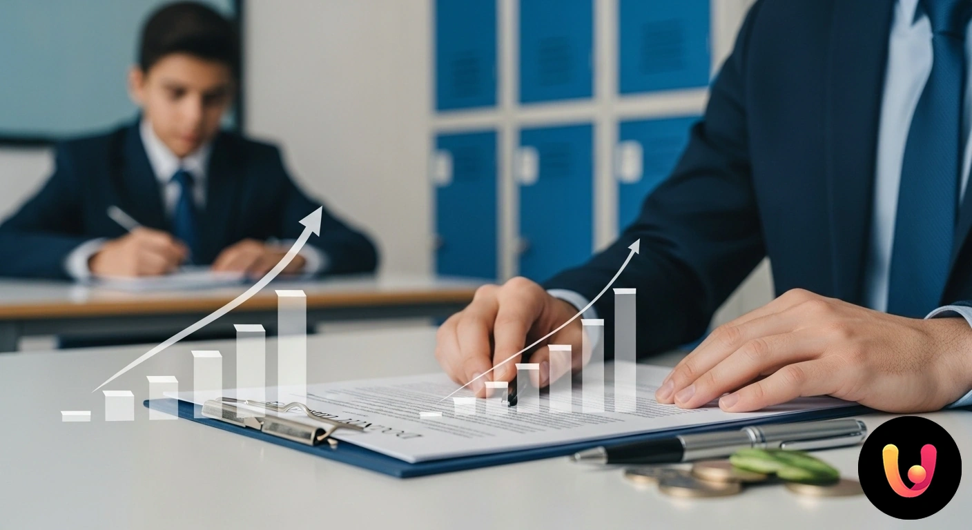 Ricostruzione Carriera e Scatti Stipendiali: La Guida per Docenti Grafico a barre ascendente che illustra la progressione stipendiale legata all'anzianità di servizio nel settore scolastico.