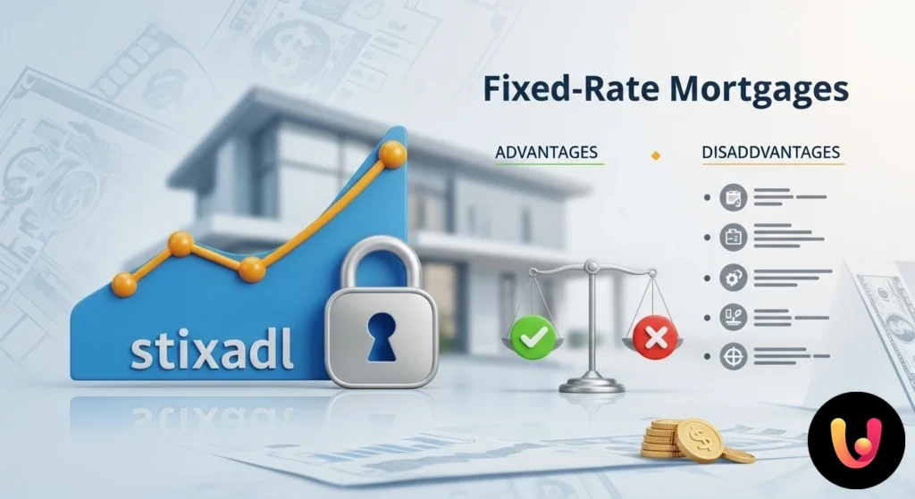 Mână care strânge o cheie de casă deasupra unui contract, simbolizând siguranța și stabilitatea unui credit ipotecar cu dobândă fixă