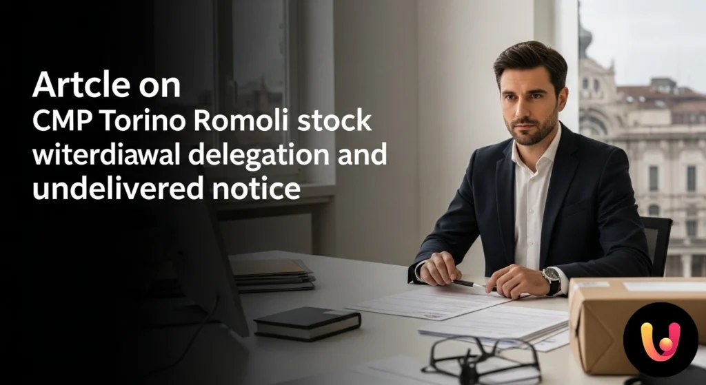 Primo piano di un avviso di giacenza di poste italiane per una raccomandata o un pacco non consegnato.