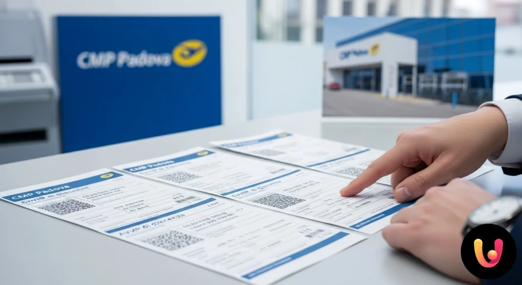 Giacenza CMP Padova: Decifra i codici e evita sorprese Primo piano di un avviso di giacenza con focus sui codici numerici e a barre utili per identificare la spedizione.