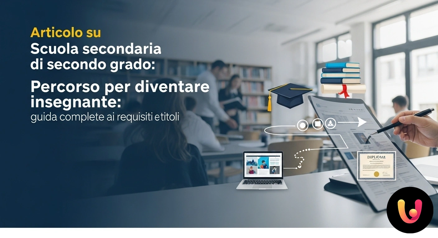 Guida completa per diventare insegnante di scuola secondaria Insegnante in un'aula scolastica indica concetti scritti su una lavagna a una classe di studenti attenti.
