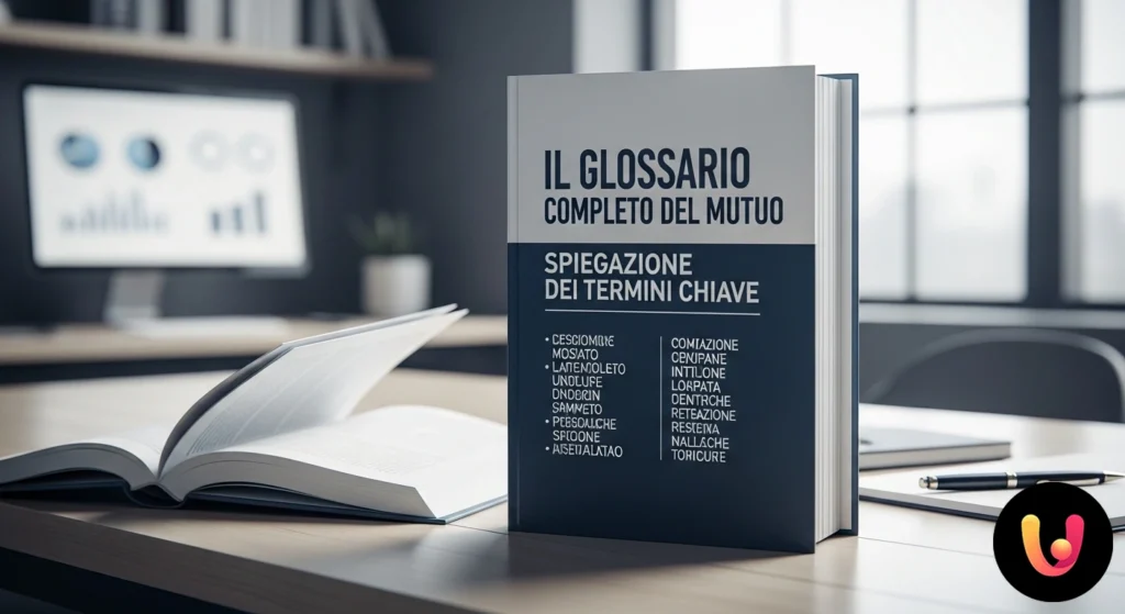 Lupă care analizează clauzele și termenii cheie, precum DAE și TAN, pe un contract de credit ipotecar tipărit.