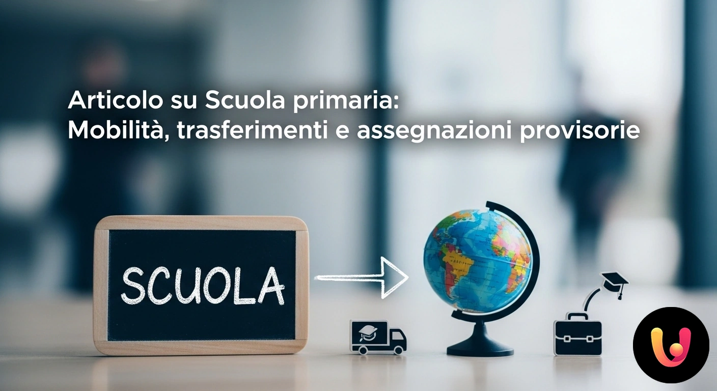 Guida completa a mobilità e trasferimenti per la scuola primaria Mappa dell'italia con frecce che collegano diverse regioni, a simboleggiare i percorsi della mobilità per il personale docent