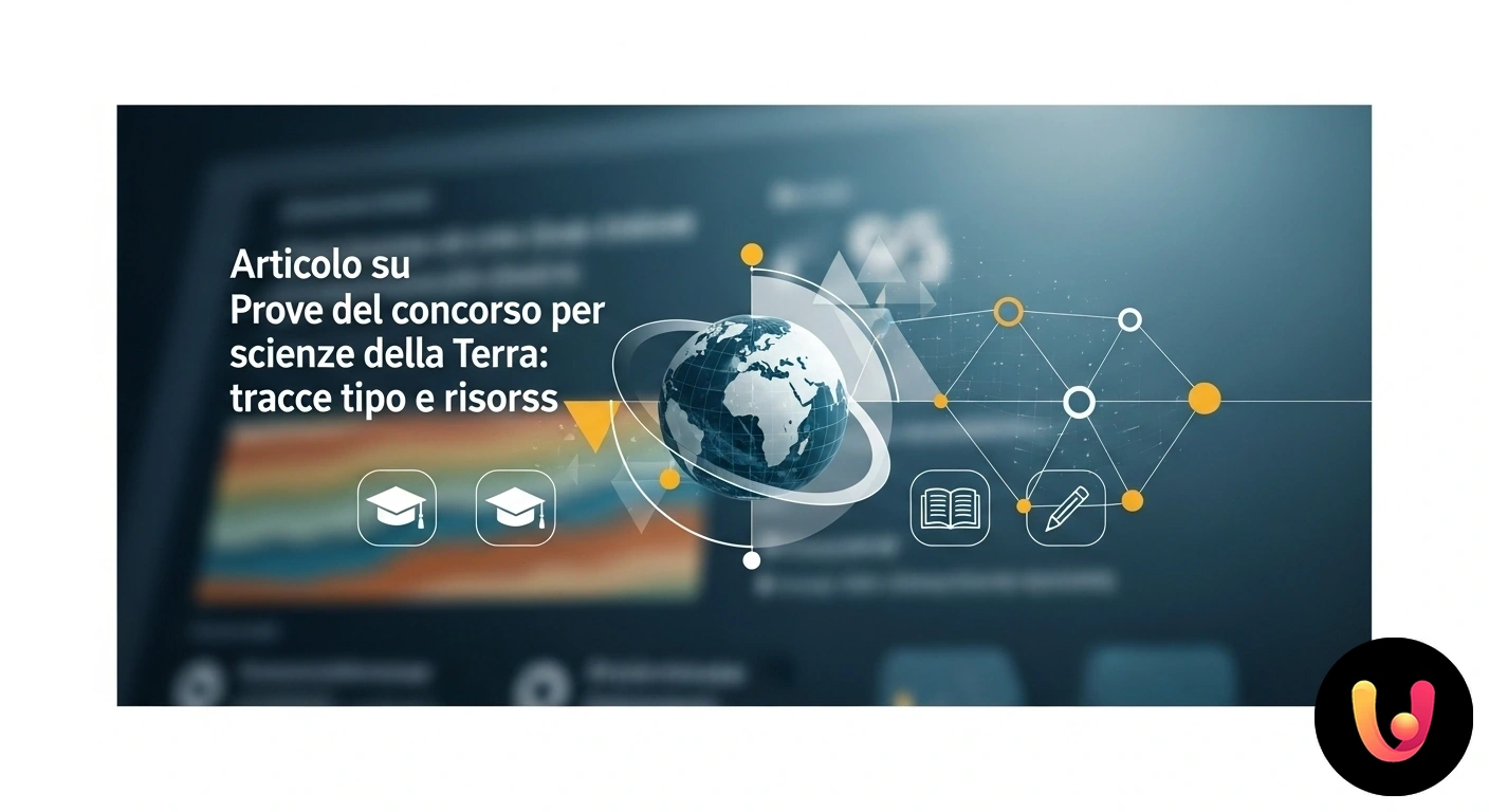 Concorso Scienze della Terra: preparazione e risorse per le prove Mani che indicano dettagli su una mappa geologica disposta su una scrivania accanto a campioni di rocce e minerali.