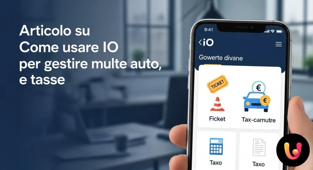Schermata di uno smartphone che mostra l'interfaccia dell'app io con una notifica di pagamento per il bollo auto.