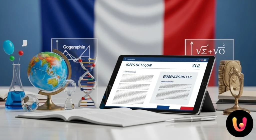 Lavagna scolastica con diagrammi di biologia e relative etichette scritte in lingua francese, rappresentazione di una lezione