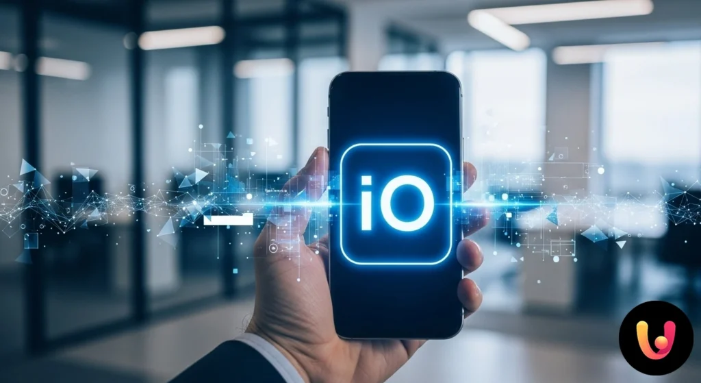 Smartphone che mostra la dashboard dell'app io con le sezioni per messaggi, pagamenti e documenti.