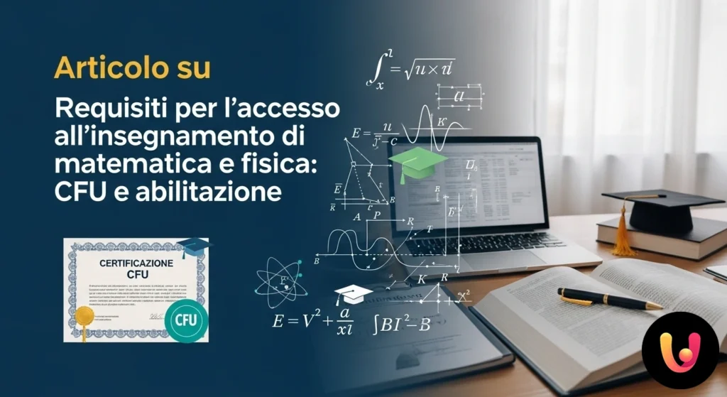 Insegnare Matematica e Fisica: Guida a CFU e Abilitazione Lavagna nera con formule e grafici di matematica e fisica scritti con gesso, rappresentativi della materia di insegnamento.
