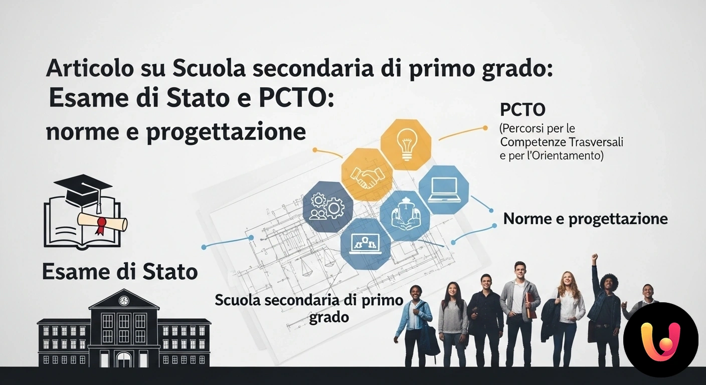 Guida completa a Esame di Stato e PCTO per la Scuola Secondaria Studenti adolescenti in un'aula scolastica, concentrati sui loro banchi durante lo svolgimento di una prova d'esame.