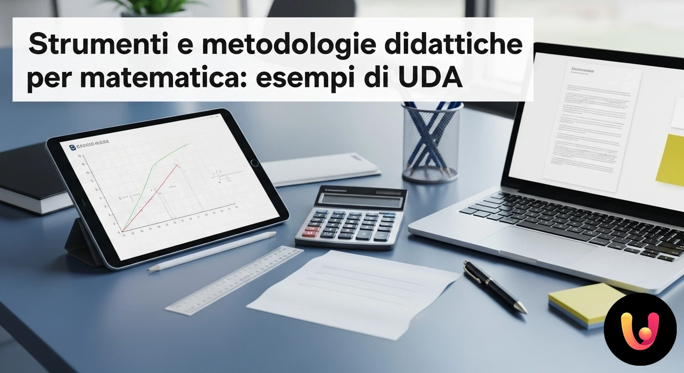 Strumenti e metodologie didattiche per la matematica Insegnante illustra un problema di geometria su una lavagna interattiva a una studentessa in un'aula moderna.