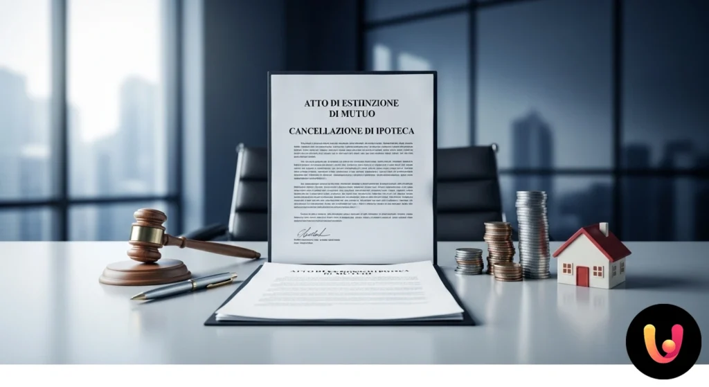 Darlehen getilgt? Grundschuld kostenlos löschen: Der vollständige Leitfaden Hand, die ein Dokument mit einem Stornierungsstempel und Hausschlüsseln übergibt, was das Ende eines Vertrags symbolisiert.