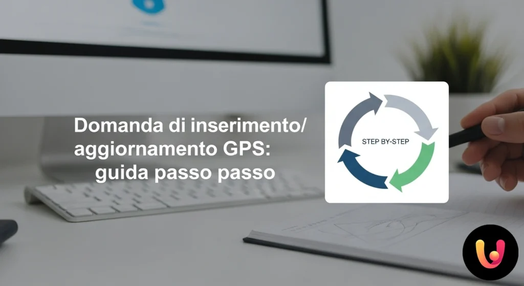 Docente concentrato al computer compila un modulo online per l'inserimento o l'aggiornamento delle graduatorie scolastiche.