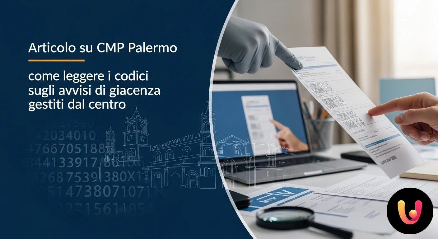 Codici Avviso di Giacenza CMP Palermo: Guida completa alla lettura Primo piano di un avviso di giacenza postale con in evidenza i codici numerici da interpretare.
