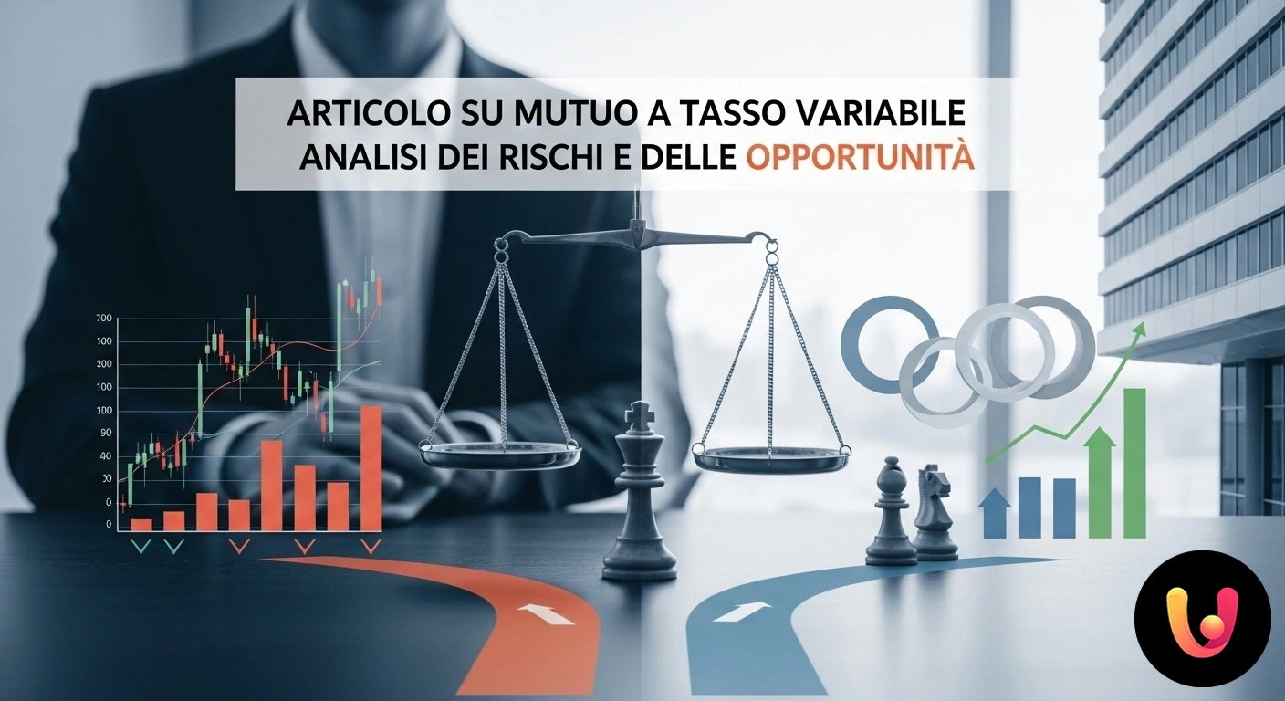 Mutuo a Tasso Variabile: Guida a rischi e opportunità. Grafico con linea di andamento instabile che rappresenta le fluttuazioni di un mutuo a tasso variabile, simbolo di rischi e o