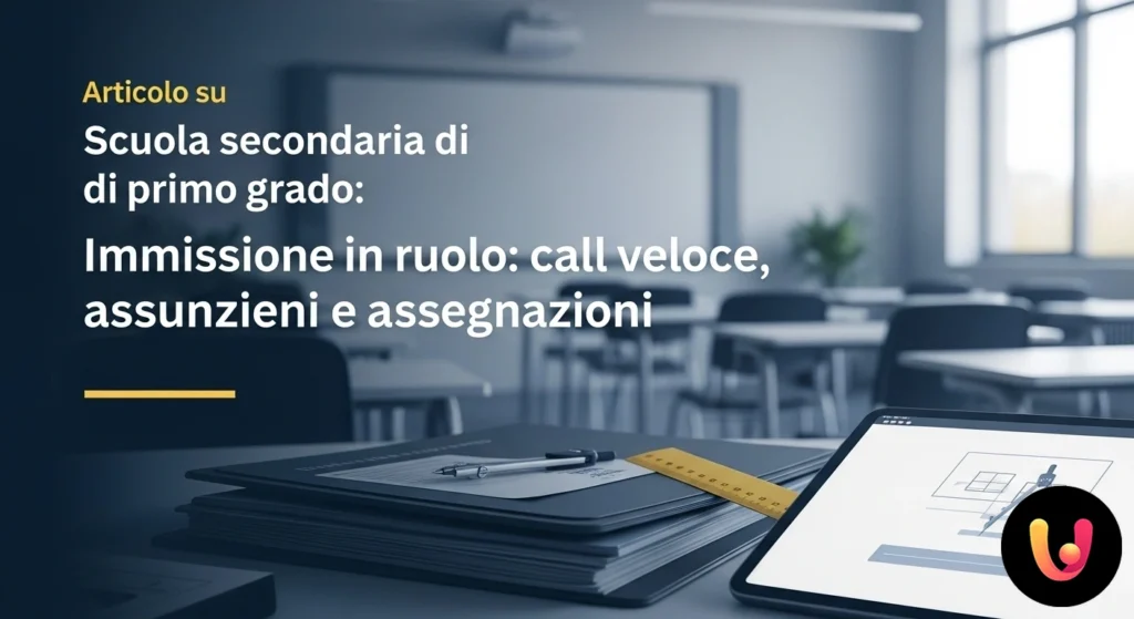 Docente firma un contratto di lavoro per una cattedra, a simboleggiare le procedure di assunzione e immissione in ruolo.