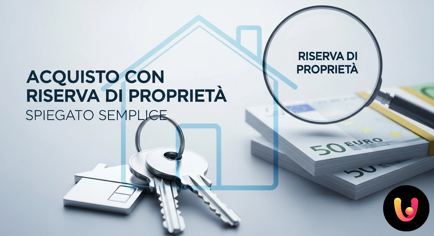 Guida all'acquisto con riserva di proprietà: come funziona Mani che si scambiano le chiavi di una casa sopra un contratto legale che ne definisce i termini di acquisto.