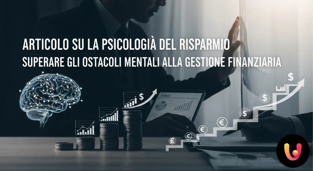 Una testa umana di profilo che contiene un salvadanaio, rappresentando la connessione tra psicologia e finanze.