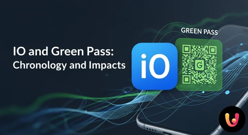 App IO e Green Pass: cronistoria di una rivoluzione digitale Smartphone che mostra la schermata dell'app io con un certificato verde covid-19 digitale e il relativo qr code in primo pian