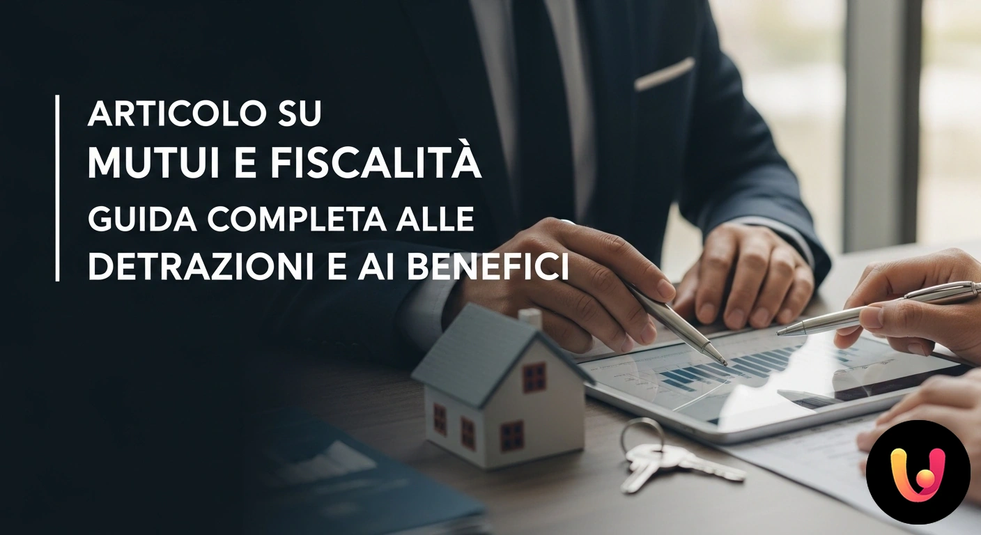 Mutui e Tasse: Scopri tutti i benefici fiscali per la tua casa Persona che consulta documenti fiscali e contratto di mutuo, utilizzando una calcolatrice su una scrivania con chiavi di casa