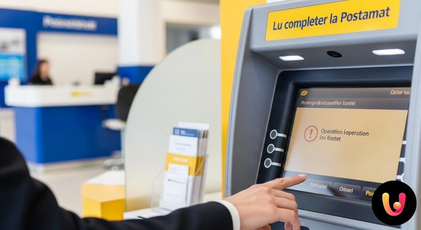 Errore Postamat: cosa fare se l'operazione allo sportello automatico non riesce. Schermata di errore visualizzata su un terminale postamat durante un'operazione con la carta.