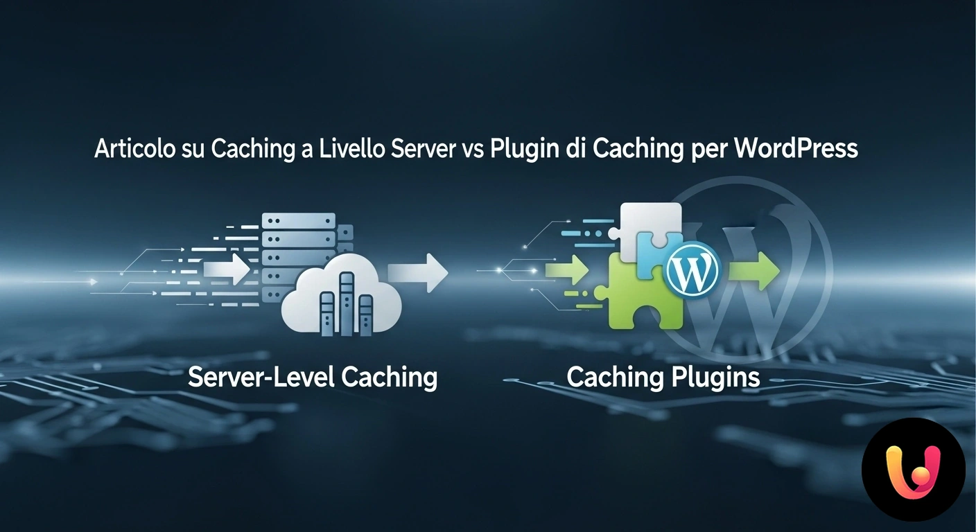 Caching Server vs Plugin: Quale scegliere per velocizzare WordPress? Schema comparativo che illustra la differenza tra il caching gestito a livello server e quello operato da un plugin su wordpr
