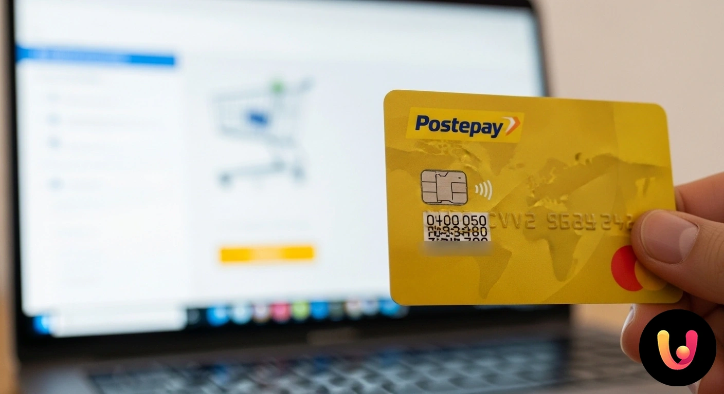 Codice CVV2 Postepay illeggibile? Scopri le soluzioni per i tuoi acquisti online. Primo piano del retro di una carta di pagamento con il codice di sicurezza a tre cifre reso illeggibile dall'usura.