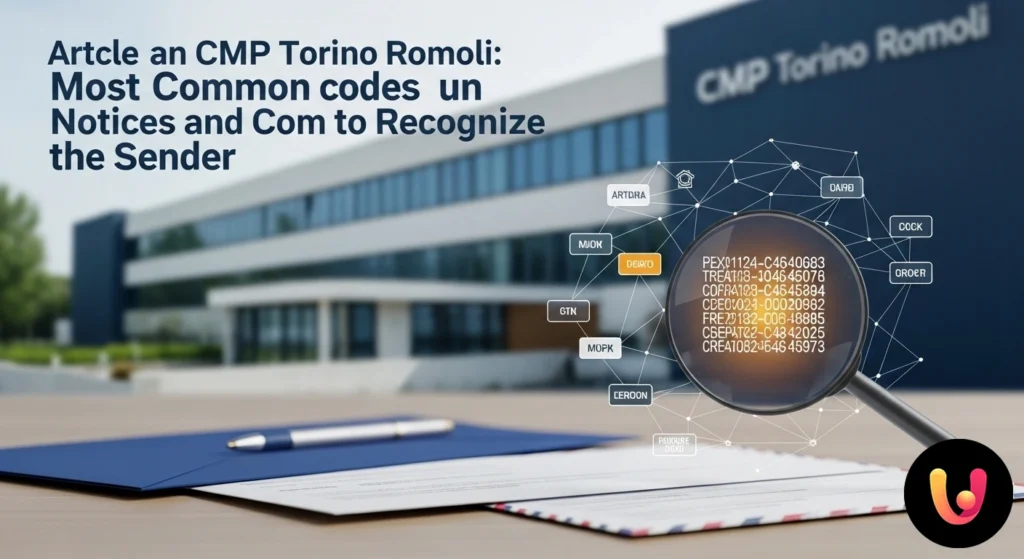 Prim-plan al unei înștiințări de avizare poștală cu coduri numerice și de bare pentru a recunoaște expeditorul unei scrisori recomandate.