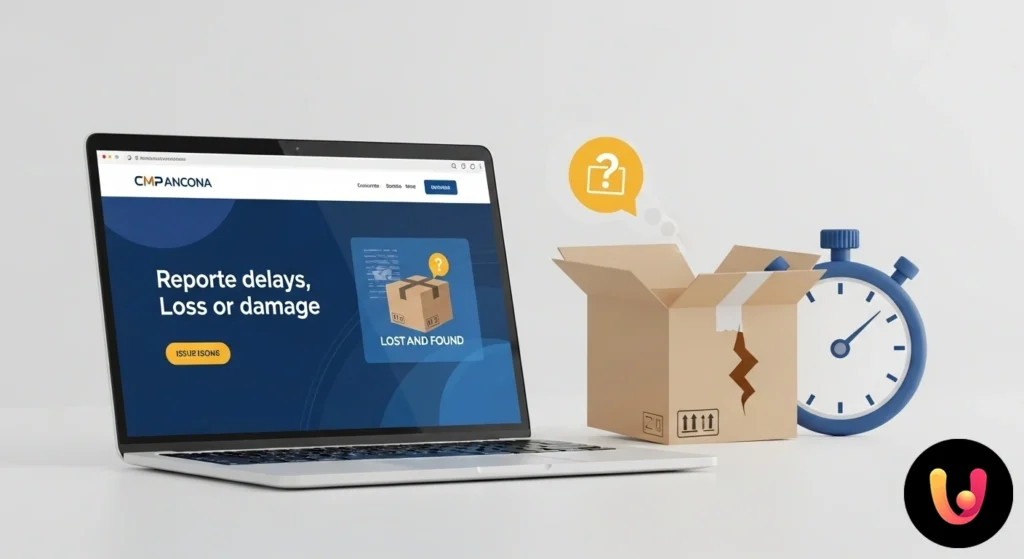 CMP Ancona: Guida Reclami per Ritardi, Danni o Smarrimento Pacco Persona con espressione preoccupata che controlla lo stato di tracciamento di una spedizione sul proprio smartphone.