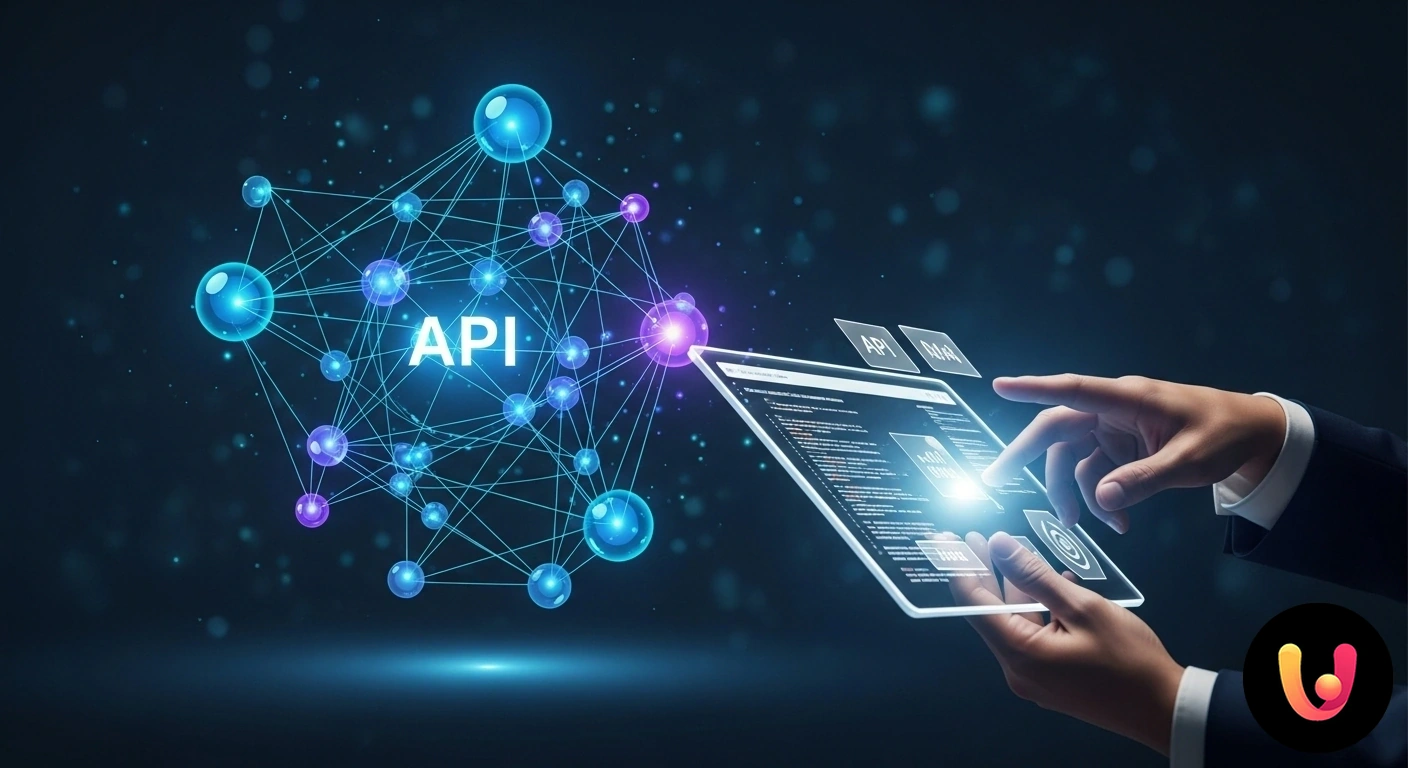 API: Guida al funzionamento e alle applicazioni pratiche. Diagramma che illustra il flusso di dati tra un'applicazione utente e un server tramite un'interfaccia di programmazione api.