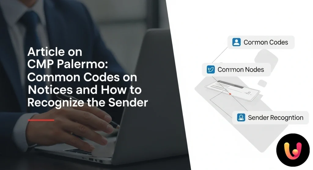 Avisos del CMP de Palermo: descifra los códigos y el remitente Primer plano de un aviso de entrega fallida postal con los códigos numéricos para la identificación del remitente destacados.