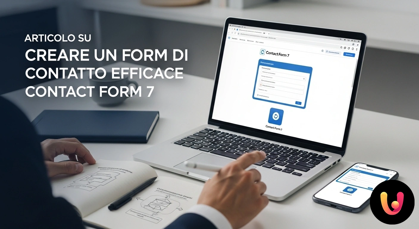 Crea un Form di Contatto Efficace con Contact Form 7 | Guida Completa Interfaccia di un modulo di contatto strutturato con campi per nome, email, oggetto, messaggio e un pulsante di invio.
