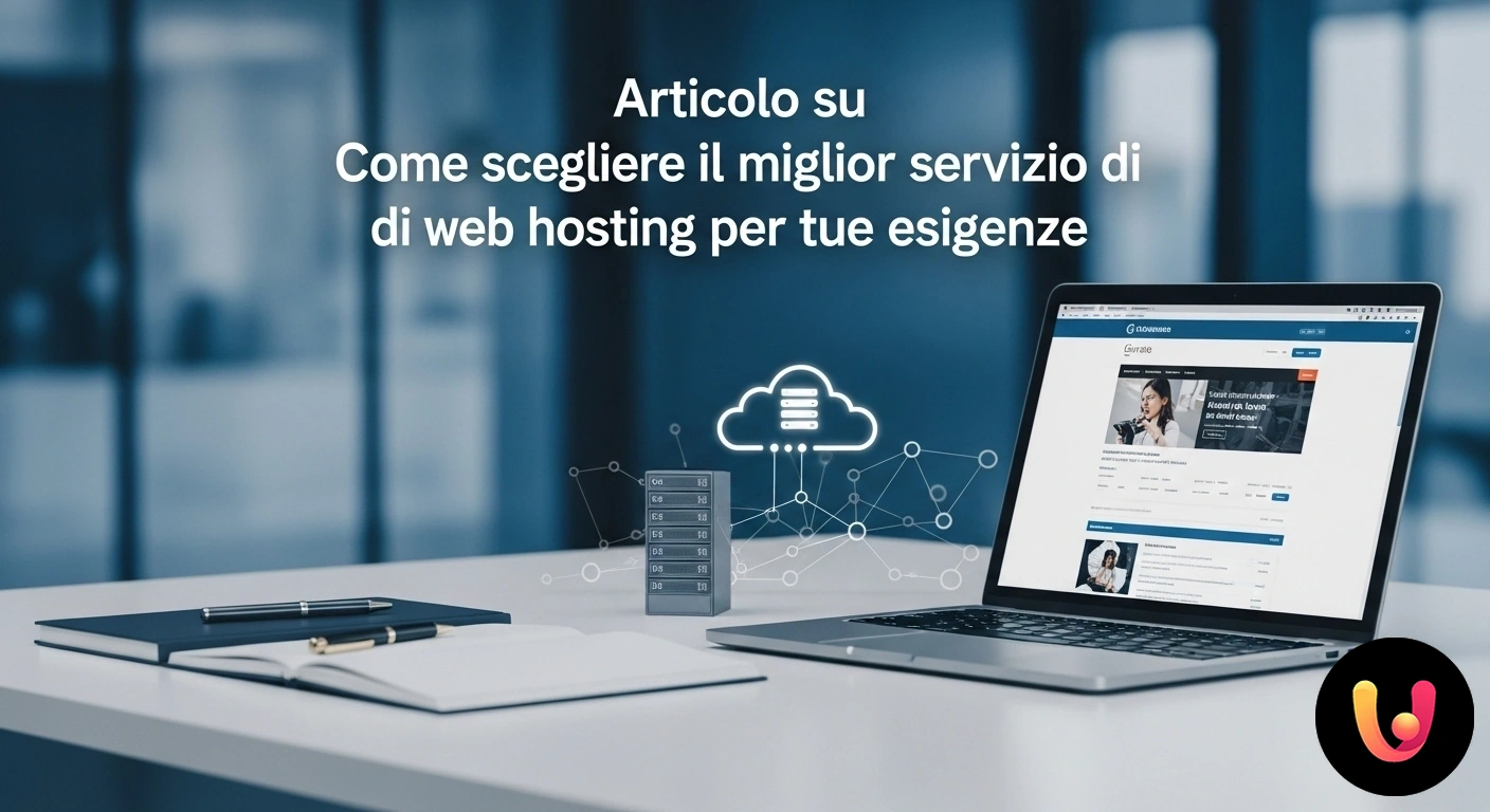 Guida alla scelta del miglior servizio di web hosting per il tuo sito. File di server rack illuminati con led blu in un data center, a simboleggiare l'infrastruttura tecnologica dei servizi di hos