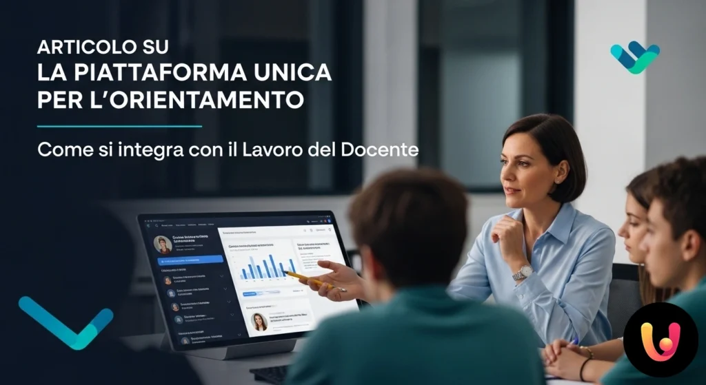 Enseignant utilisant un ordinateur portable pour analyser les parcours de formation et professionnels des élèves via une interface graphique