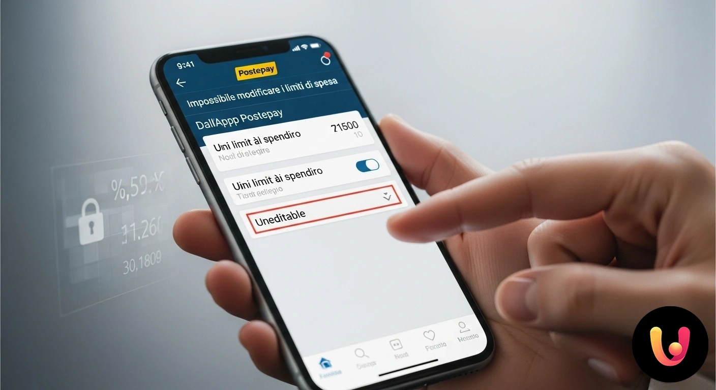 Modifica Limiti Postepay: La Soluzione Definitiva Quando l'App Non Risponde Schermata dell'app postepay su smartphone con opzione per la modifica dei limiti di spesa disattivata o non funzionante.