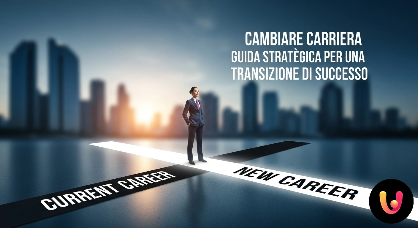 Cambiare Carriera: Guida Strategica per una Transizione di Successo Persona di fronte a un bivio che simboleggia la scelta strategica e la decisione consapevole nel percorso di cambiamento carr