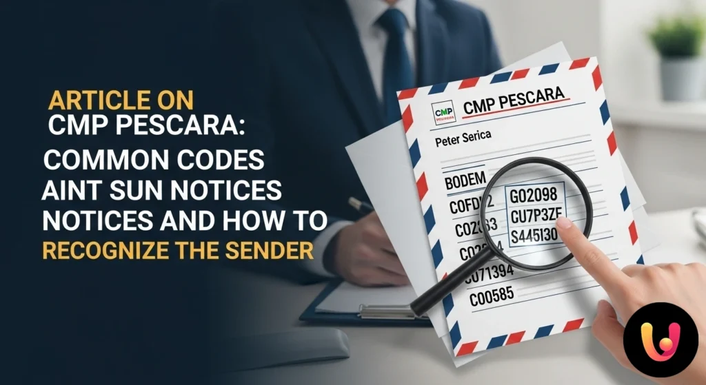 Mano che tiene un avviso di giacenza bianco e verde, con focus sui codici numerici per l'identificazione del mittente.