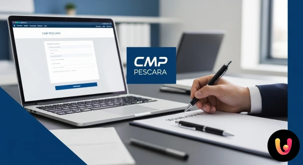 CMP Pescara: reclamações por atrasos e extravios, guia completo Pessoa a preencher um formulário de reclamação online num portátil por uma encomenda não entregue pelo centro postal de Pescara.