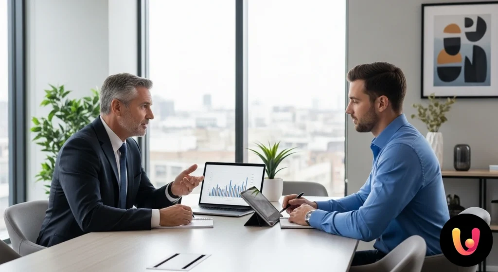 Smartphone che mostra un'app di gioco accanto a un indicatore di punteggio di credito con un punto interrogativo.