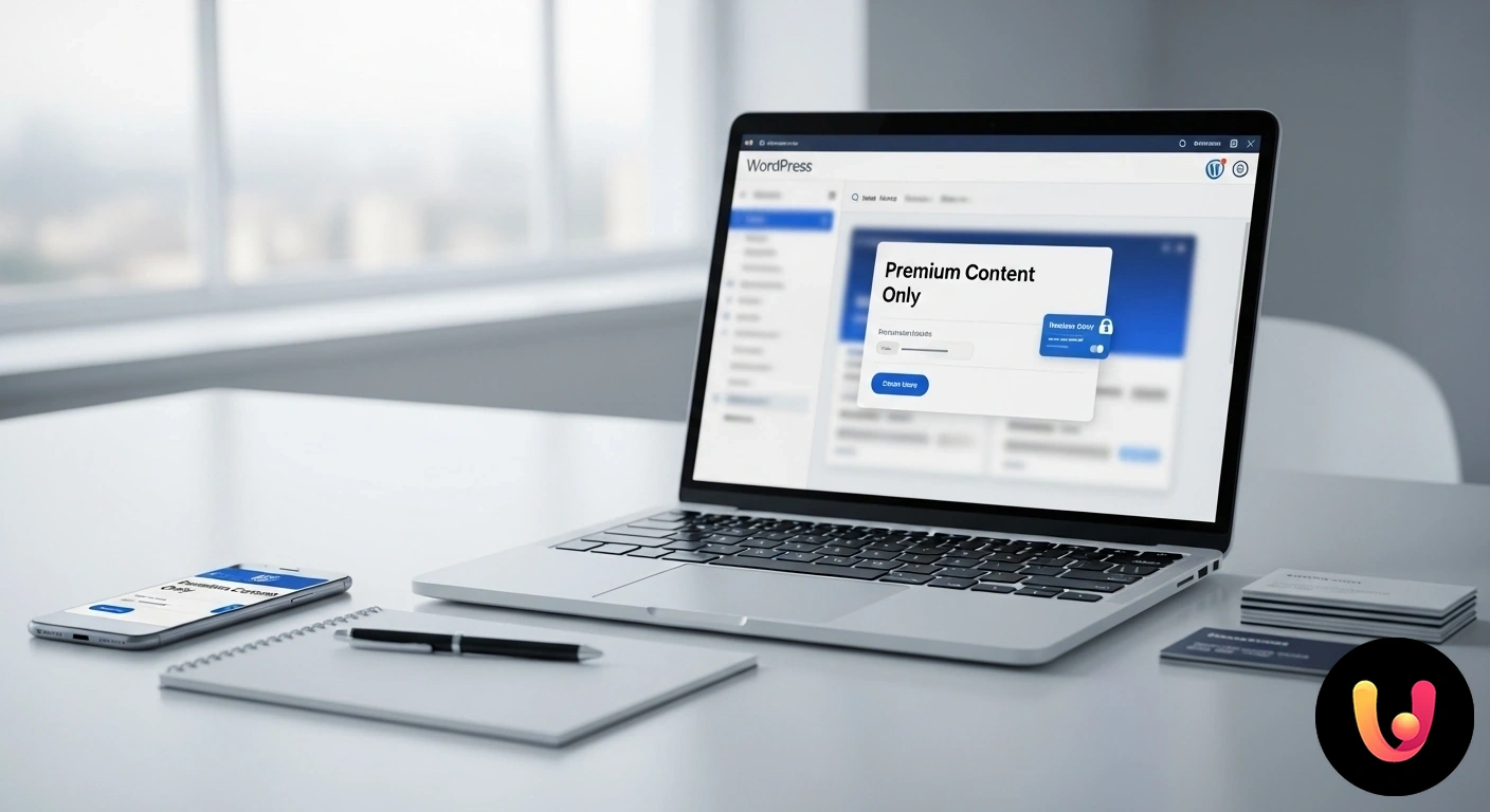 Crea e Monetizza la Tua Area Riservata su WordPress Interfaccia di wordpress con un'icona a forma di lucchetto che rappresenta la creazione di un'area ad accesso limitato.