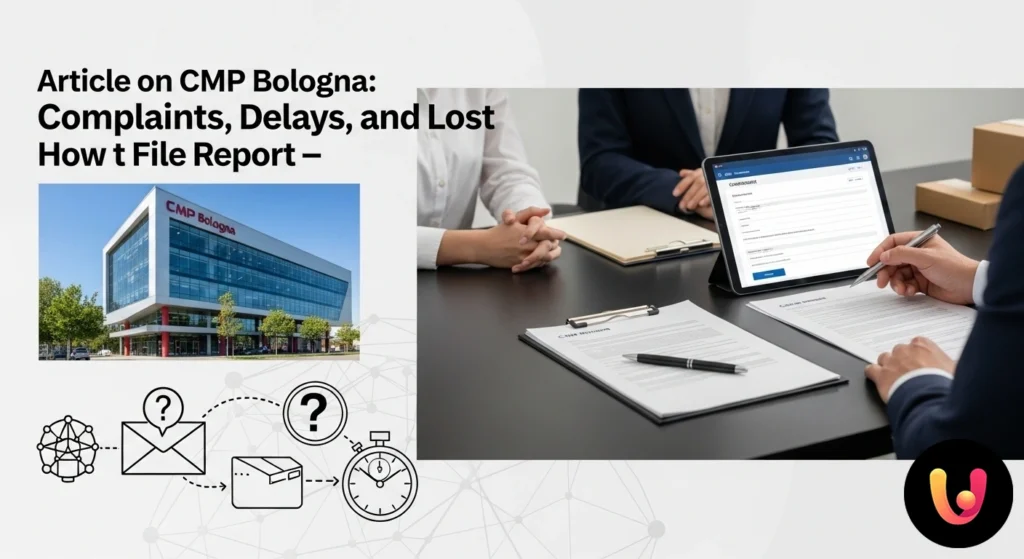 Ecrã de um computador a mostrar uma notificação de erro ou atraso na página de rastreamento de uma encomenda.